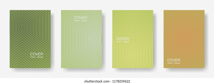 Minimal covers design with hexagon lines. Geometric halftone gradient backgrounds.  Trendy Eps10 vector. Future geometric patterns with hexagon shape. Halftone lines texture backgrounds.