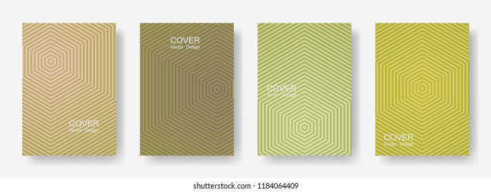Minimal covers design with hexagon lines. Geometric halftone gradients.  Dynamic Eps10 vector. Future geometric patterns with hexagon shape. Halftone lines texture backgrounds.