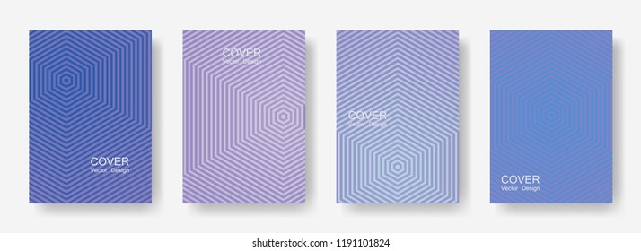 Minimal covers design with hexagon lines. Geometric halftone gradient backgrounds.  Vibrant Future geometric patterns with hexagons. Halftone lines texture backgrounds design.