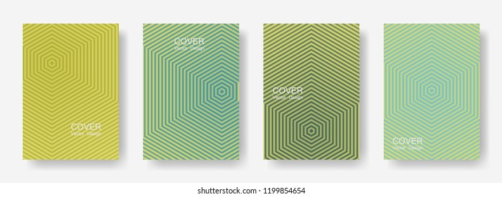 Minimal covers design with hexagon lines. Geometric halftone gradient backgrounds.  Striped Eps10 vector. Future geometric patterns with hexagons. Halftone lines texture backgrounds.