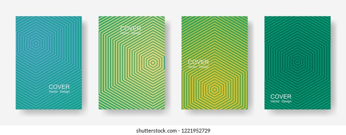 Minimal covers design with hexagon lines. Geometric halftone gradient backgrounds.  Blank Future geometric patterns with hexagons. Halftone lines texture backgrounds design.