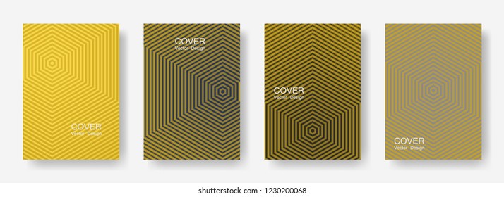 Minimal covers design with hexagon lines. Geometric halftone gradients.  Bright Eps10 vector. Future geometric patterns with hexagon shape. Halftone lines texture backgrounds design.