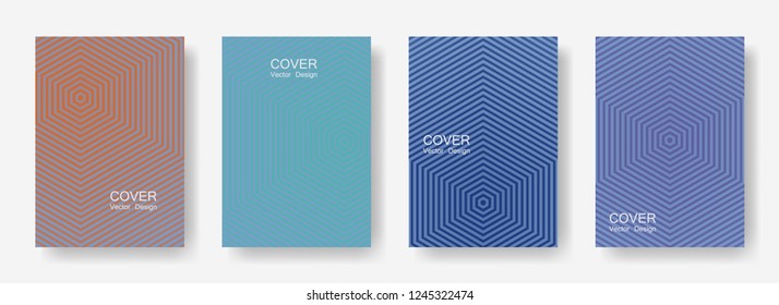 Minimal covers design with hexagon lines. Geometric halftone gradients.  Stylish Eps10 vector. Future geometric patterns with hexagon shape. Halftone lines texture backgrounds design.