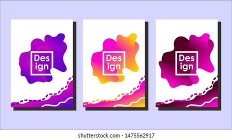 Minimal covers design. Liquid design. Geometric background. Colorful halftone gradients. Future geometric patterns. very suitable for your work project. trend design