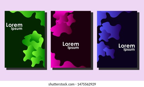 Minimal covers design. Liquid design. Geometric background. Colorful halftone gradients. Future geometric patterns. very suitable for your work project. trend design