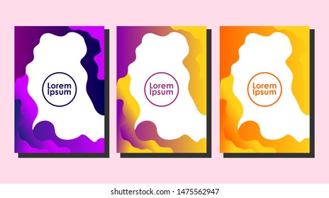 Minimal covers design. Liquid design. Geometric background. Colorful halftone gradients. Future geometric patterns. very suitable for your work project. trend design