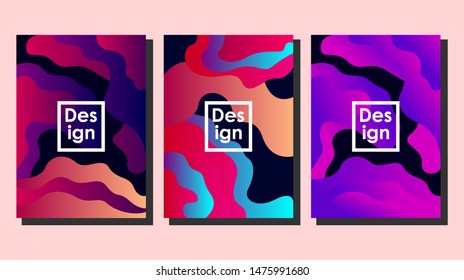 Minimal covers design. Liquid design. Geometric background. Colorful halftone gradients. Future geometric patterns. very suitable for your work project. trend design