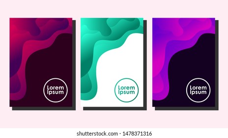 Minimal covers design. Liquid design. Geometric background. Colorful halftone gradients. Future geometric patterns. very suitable for your work project. trend design