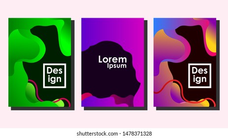 Minimal covers design. Liquid design. Geometric background. Colorful halftone gradients. Future geometric patterns. very suitable for your work project. trend design