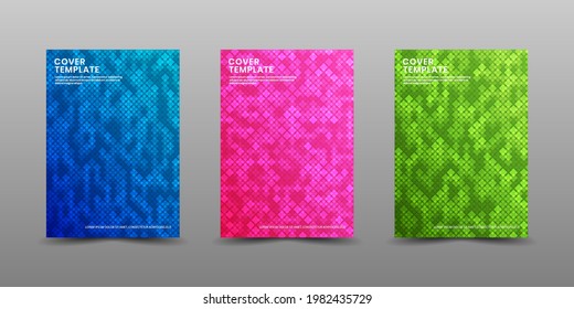 Minimale Deckengestaltung. Moderner Hintergrund mit abstrakter Textur für die Verwendung von Element Poster, Platine, Katalog, Banner, Flyer, etc. Mehrfarbige zufällige Quadrate mit Überlappungsschichtstil. Zukünftiges geometrisches Muster