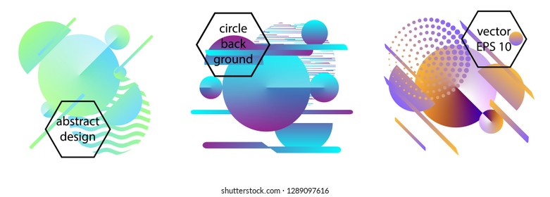 Diseño de cubiertas mínimas. Composición de formas de gradiente redondeado. EPS vectorial 10.