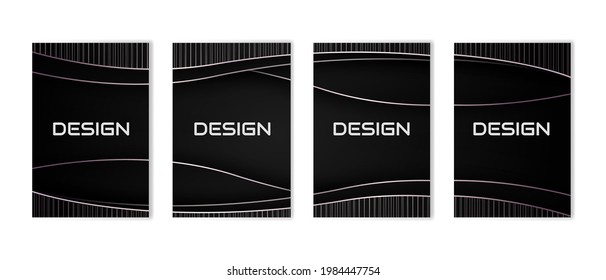 Minimaler Cover Design Set. Abstrakter, luxuriöser Hintergrund