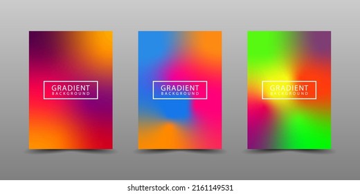 Minimal covers design set. Modern background collection with abstract colorful shape for use element poster, placard, catalog, banner, flyer, etc. multicolor mix gradients. Future geometric patterns.