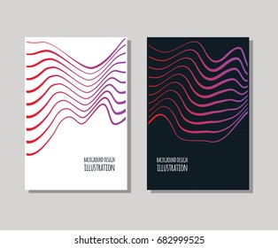 Minimal covers design set. Sample Strip composition Simple shapes with trendy gradients. Eps10 layered vector.