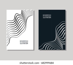 Minimal covers design set. Sample Strip composition Simple shapes with trendy gradients. Eps10 layered vector.