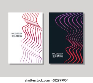 Minimal covers design set. Sample Strip composition Simple shapes with trendy gradients. Eps10 layered vector.