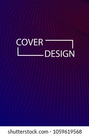 Minimal Covers Design. Simple Halftone Gradients Background. Future Cover Template. Magazine, Annual Report, Brochures, Flyers, Presentations, Leaflet. Vector Illustration. A4 size.