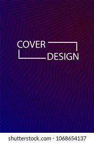 Minimal Covers Design. Simple Halftone Gradients Background. Future Cover Template. Magazine, Annual Report, Brochures, Flyers, Presentations, Leaflet. Vector Illustration. A4 size.