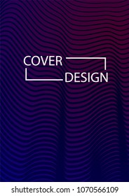 Minimal Covers Design. Simple Halftone Gradients Background. Future Cover Template. Magazine, Annual Report, Brochures, Flyers, Presentations, Leaflet. Vector Illustration. A4 size.