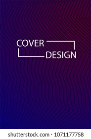Minimal Covers Design. Simple Halftone Gradients Background. Future Cover Template. Magazine, Annual Report, Brochures, Flyers, Presentations, Leaflet. Vector Illustration. A4 size.