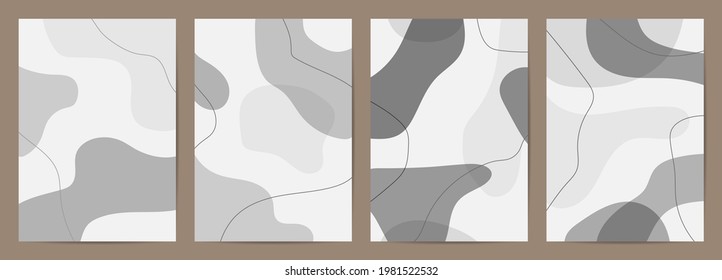 Minimal covers design. Trendy set, Modern Poster Art. Design for wall framed prints, canvas poster, artwork as postcard or brochure.Vector illustration.