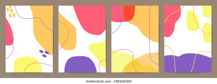 Minimale Deckengestaltung. Trendy set, Moderne Poster Art. Design für Wandgemälde, Leinwand-Poster, Kunstwerke als Postkarte oder Broschüre.Vektorgrafik.