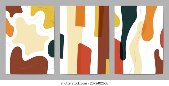 Minimale Deckengestaltung. Trendy set, Moderne Poster Art. Design für Wandgemälde, Leinwand-Poster, Kunstwerke als Postkarte oder Broschüre.Vektorgrafik.