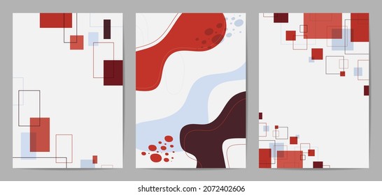 Minimal covers design. Trendy set, Modern Poster Art. Design for wall framed prints, canvas poster, artwork as postcard or brochure.Vector illustration.