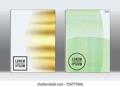 Minimal covers design. Vector abstract line pattern for poster design and book cover. Set of templates for business brochures. 2d prints for banner background. Annual album backdrop graphic pattern.
