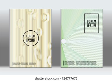 Minimal covers design. Vector abstract line pattern for poster design and book cover. Set of templates for business brochures. 2d prints for banner background. Annual album backdrop graphic pattern.