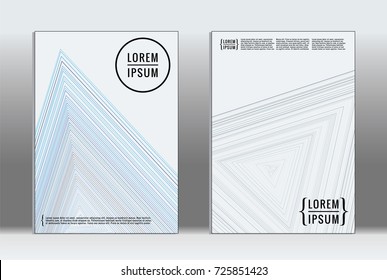 Minimal covers design. Vector abstract line pattern for poster design and book cover. Set of templates for business brochures. 2d prints for banner background. Annual album backdrop graphic pattern.