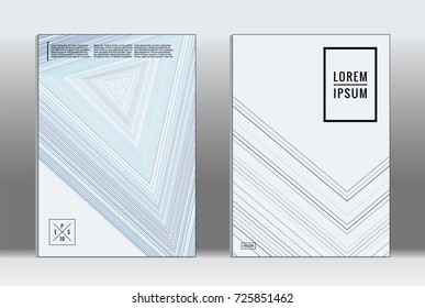 Minimal covers design. Vector abstract line pattern for poster design and book cover. Set of templates for business brochures. 2d prints for banner background. Annual album backdrop graphic pattern.