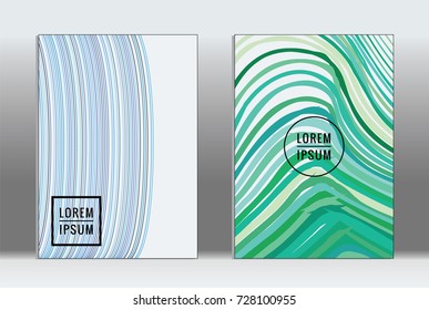 Minimal covers design. Vector abstract line pattern for poster design and book cover. Set of templates for business brochures. 2d prints for banner background. Annual album backdrop graphic pattern.