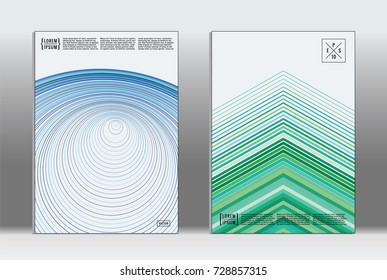 Minimal covers design. Vector abstract line pattern for poster design and book cover. Set of templates for business brochures. 2d prints for banner background. Annual album backdrop graphic pattern.