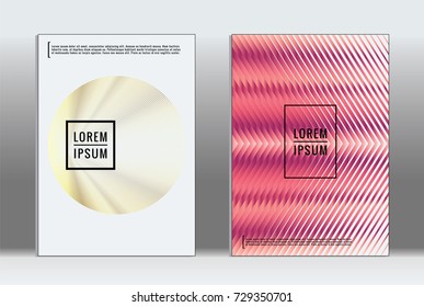 Minimal covers design. Vector abstract line pattern for poster design and book cover. Set of templates for business brochures. 2d prints for banner background. Annual album backdrop graphic pattern.