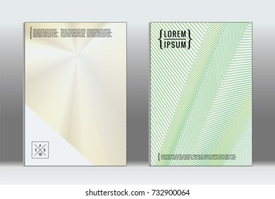 Minimal covers design. Vector abstract line pattern for poster design and book cover. Set of templates for business brochures. 2d prints for banner background. Annual album backdrop graphic pattern.