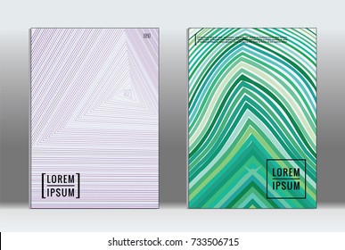 Minimal covers design. Vector abstract line pattern for poster design and book cover. Set of templates for business brochures. 2d prints for banner background. Annual album backdrop graphic pattern.