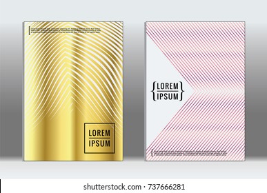 Minimal covers design. Vector abstract line pattern for poster design and book cover. Set of templates for business brochures. 2d prints for banner background. Annual album backdrop graphic pattern.