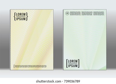 Minimal covers design. Vector abstract line pattern for poster design and book cover. Set of templates for business brochures. 2d prints for banner background. Annual album backdrop graphic pattern.