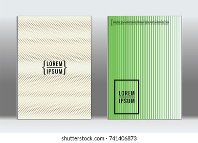 Minimal covers design. Vector abstract line pattern for poster design and book cover. Set of templates for business brochures. 2d prints for banner background. Annual album backdrop graphic pattern.