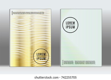 Minimal covers design. Vector abstract line pattern for poster design and book cover. Set of templates for business brochures. 2d prints for banner background. Annual album backdrop graphic pattern.