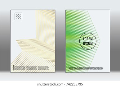 Minimal covers design. Vector abstract line pattern for poster design and book cover. Set of templates for business brochures. 2d prints for banner background. Annual album backdrop graphic pattern.