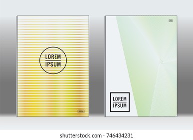 Minimal covers design. Vector abstract line pattern for poster design and book cover. Set of templates for business brochures. 2d prints for banner background. Annual album backdrop graphic pattern.