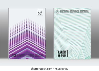 Minimal covers design. Vector abstract line pattern for poster design and book cover. Set of templates for business brochures. 2d prints for banner background. Annual album backdrop graphic pattern.