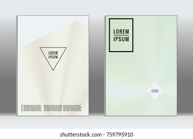 Minimal covers design. Vector abstract line pattern for poster design and book cover. Set of templates for business brochures. 2d prints for banner background. Annual album backdrop graphic pattern.