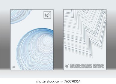 Minimal covers design. Vector abstract line pattern for poster design and book cover. Set of templates for business brochures. 2d prints for banner background. Annual album backdrop graphic pattern.