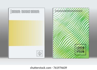 Minimal covers design. Vector abstract line pattern for poster design and book cover. Set of templates for business brochures. 2d prints for banner background. Annual album backdrop graphic pattern.
