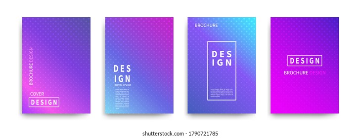 Minimal covers design vector. Halftone dots colorful design. Geometric patterns, flyers, banners, posters, gradient vector covers