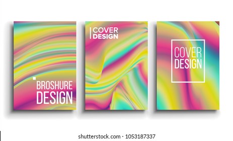 Minimal Covers Design Vector. Ultraviolet Paper. Future Glitch Hologram. Illustration