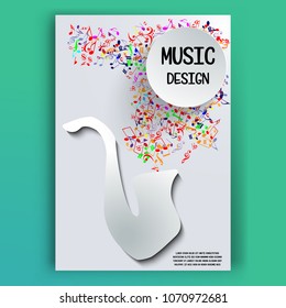 Minimal covers design.Abstract music notes and Staff line background,G-clef and musical notation.symbols value.Music staff.Vector illustration for cover,Brochure,Poster,banner.flyer,